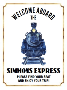 5. Vintage Train - Welcome - 24x18 design preview