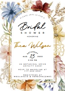 Wildflower 3 - Bridal Shower design preview