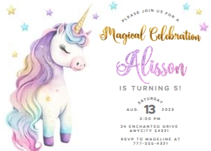 Unicorn 2.0 - Birthday design preview