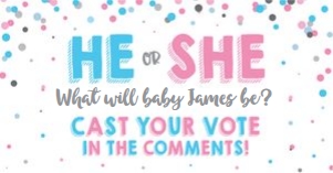 virtual gender reveal-white-confetti-cast your vote design preview
