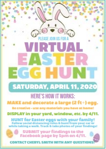 virtual egg hunt-white-peeking bunny design preview
