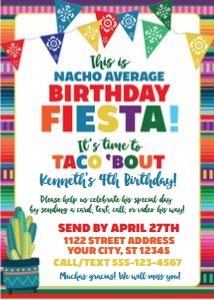 nacho average fiesta by mail or call-banners design preview