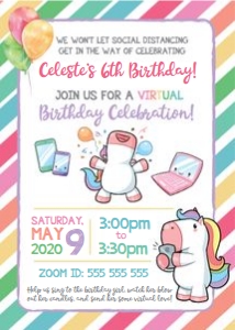 virtual unicorn-rainbow stripes design preview