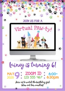 virtual paw-ty-paw confetti-purple design preview