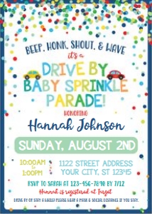 baby sprinkle drive by-navy and mint design preview