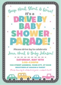 drive by baby shower parade-road-neutral design preview