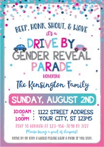 drive by gender reveal-gradient-confetti design preview