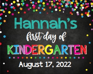 first day of school sign-confetti-editable-simple design preview