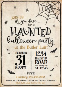 haunted halloween party design preview