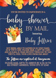 fall by mail-baby shower-blue design preview
