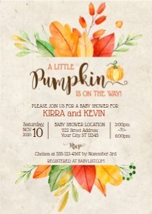 a little pumpkin-baby shower design preview