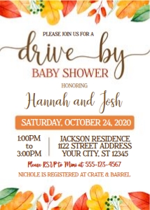 fall drive by babyshower-neutral design preview