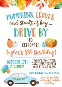 pumpkins leaves stacks of hay-drive by-blue design preview