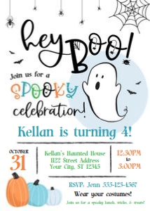 hey boo halloween party-blue design preview