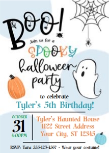 boo spooky halloween birthday-blue design preview