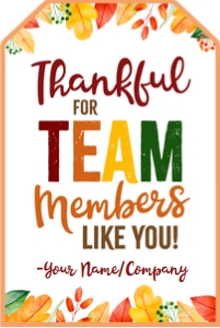thankful for team members like you-leaves: thankful for team members like you-leaves