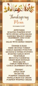 thanksgiving-plaid and floral-menu cards-4x9 design preview