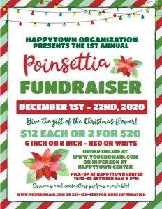 poinsettia fundraiser stripes and lights design preview