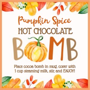 pumpkin cocoa bomb tag: pumpkin cocoa bomb tag
