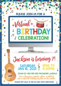 virtual birthday-music-confetti-blue design preview