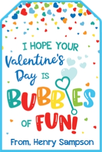 valentine-bubbles of fun-blue-white design preview