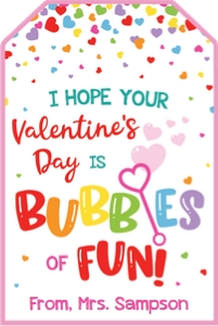 valentine-bubbles of fun-rainbow-white design preview
