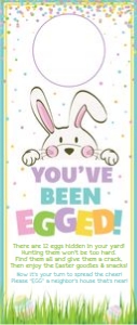 egged door hanger-white-peeking bunny-3.5x8.25: egged door hanger-white-peeking bunny