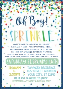 baby sprinkle-navy and mint-oh boy design preview
