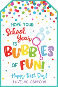 school year bubbles of fun tag design preview