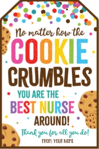 cookie crumbles-best nurse-white-rainbow confetti design preview