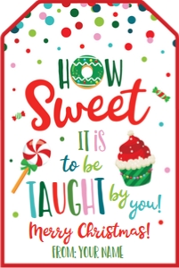 how sweet it is to taught by you-christmas-red design preview