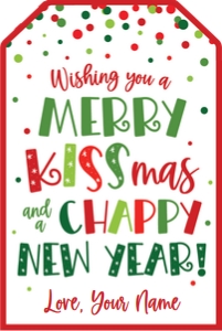 merry KISSmas and chappy new year tag design preview