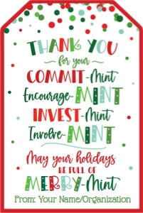 thank you mint-confetti design preview