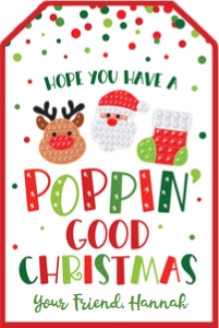 popping good christmas tag design preview