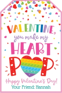 valentine-heart pop toy-rainbow pink-white design preview