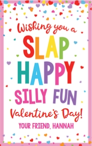 valentine-slap happy-rainbow hearts-white-pink design preview