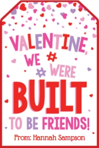valentine-built to be friend-red pink design preview