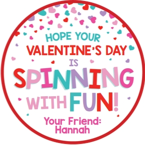 spinning with fun-vday-red pink-round design preview