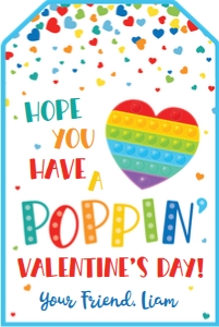 hope you have a poppin vday-rainbow hearts-blue-white design preview