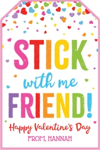 valentine-stick with me friend-white-pink design preview