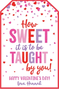 valentine-sweet to be taught-red pink design preview