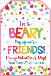 beary happy friends-pink design preview