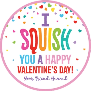 squish you a happy vday-white-pink-round design preview