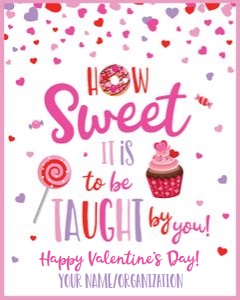 how sweet it is to taught by you-vday-red and pink-sign design preview