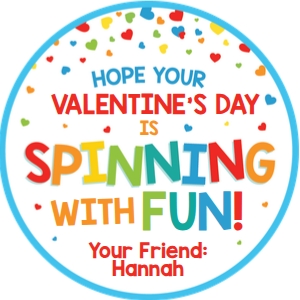 spinning with fun-vday-blue-round design preview
