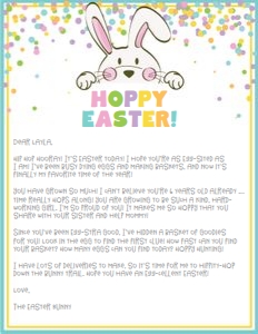 easter bunny letter-white-peeking bunny design preview