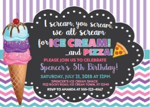 ice cream-pizza-chalkboard ppt design preview