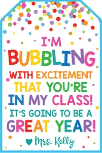 bubbling excitement in my class tag design preview