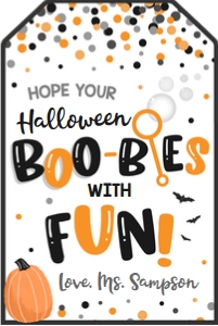 halloween BOObles with fun-orange and black design preview