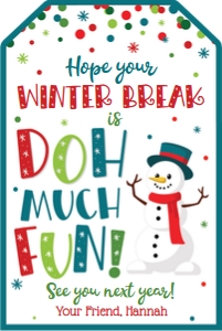 winter break DOH much fun-snowman design preview